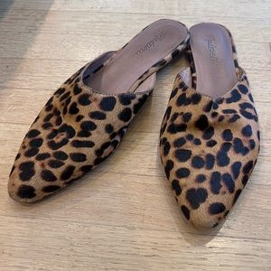 Madewell Remi Mule in Leopard Calf Hair